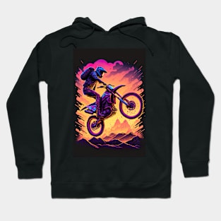 Cyber Future Dirt Bike With Neon Colors Hoodie